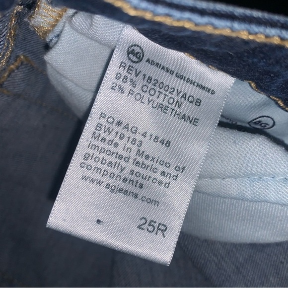 AG Adriano Goldschmied Women's Prima Mid-Rise Cigarette Jeans 25R - Picture 9 of 11